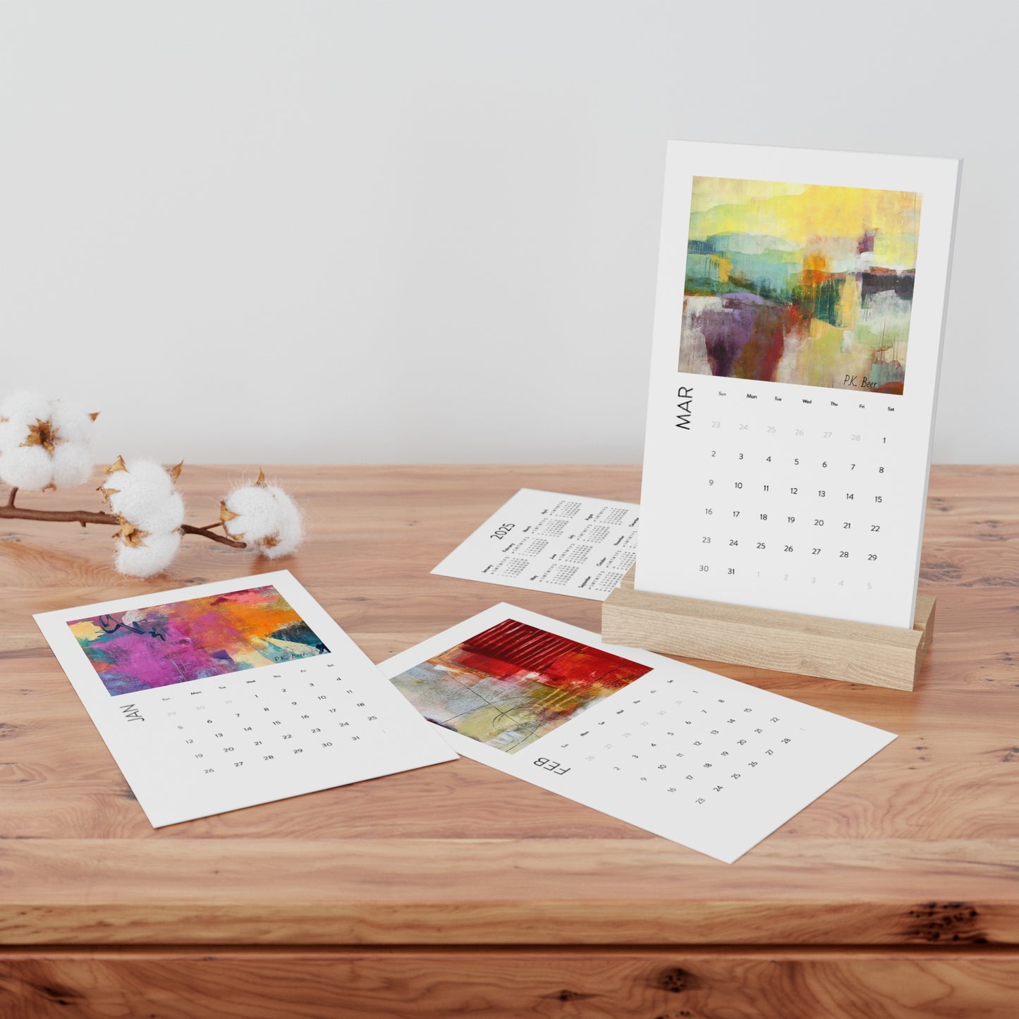 Desk Calendar 2025 (Warm Palette)