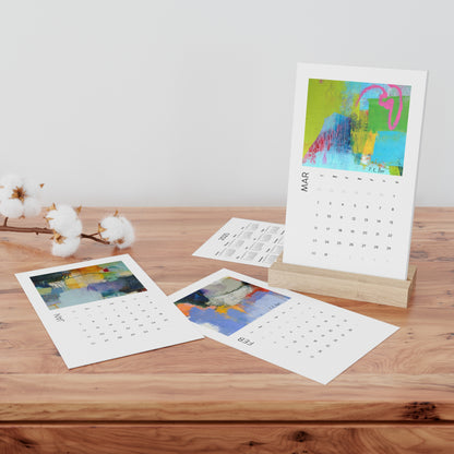 Vertical Desk Calendar 2025 (Cool Palette)