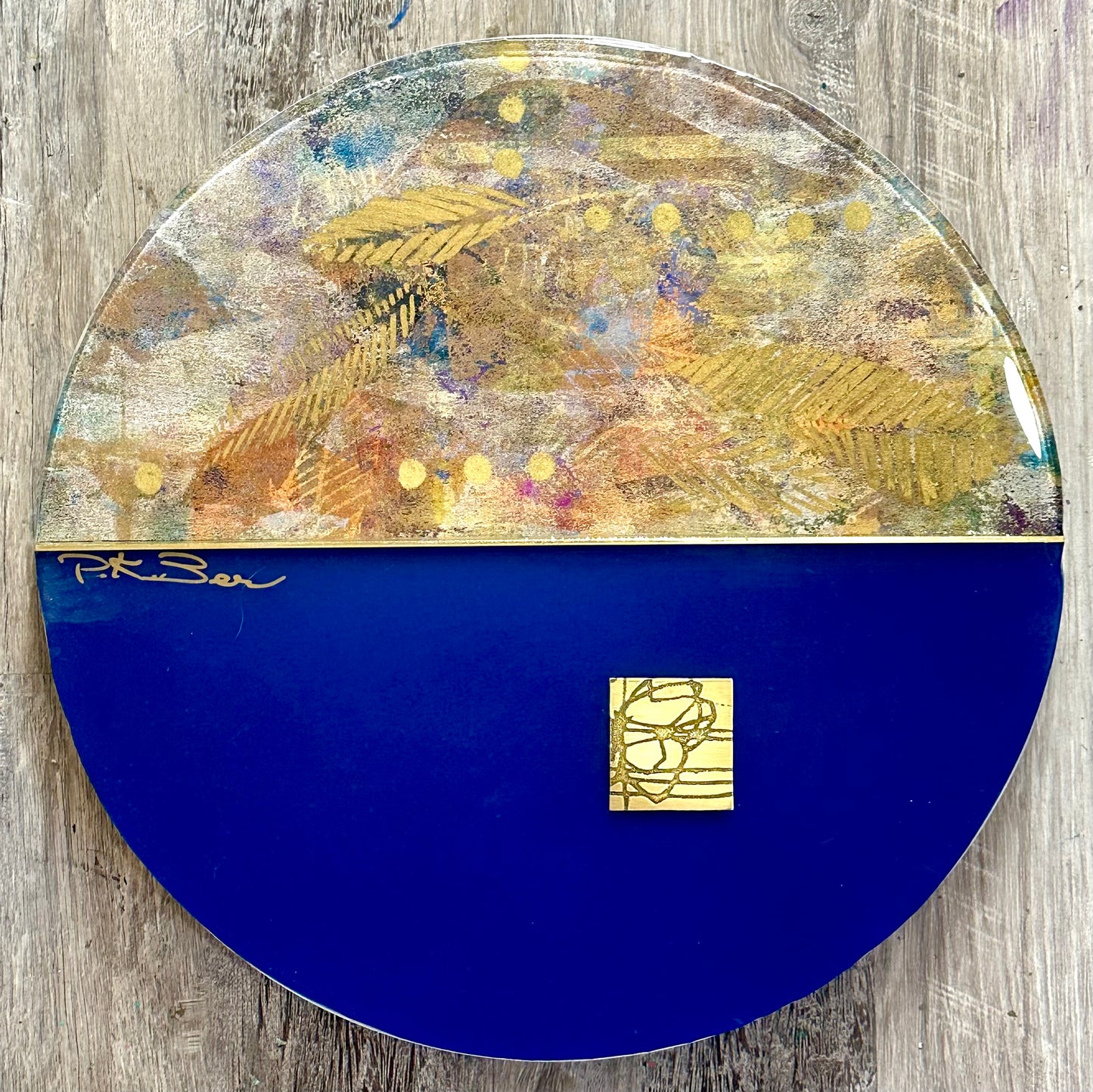 Gold and Azure original (16” round)