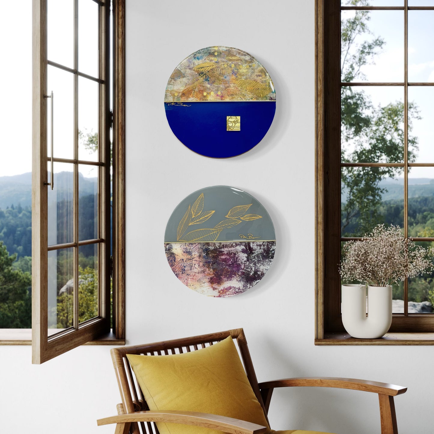 Gold and Azure original (16” round)